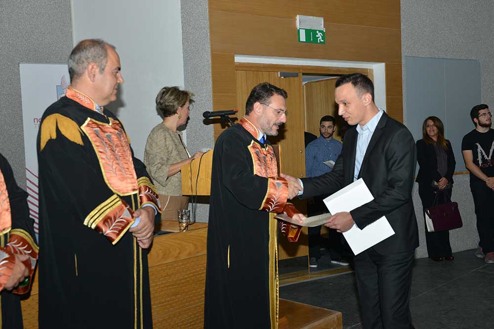 Scholarship for Tecnnical University of Crete graduate Myronas Malliarakis (2016)